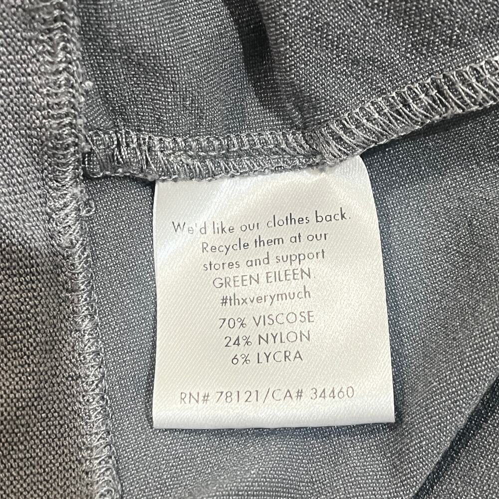 Eileen Fisher Stretch Crepe Slim Ankle Pants Gray Elastic Waist SZ L RN78121 - Picture 5 of 6